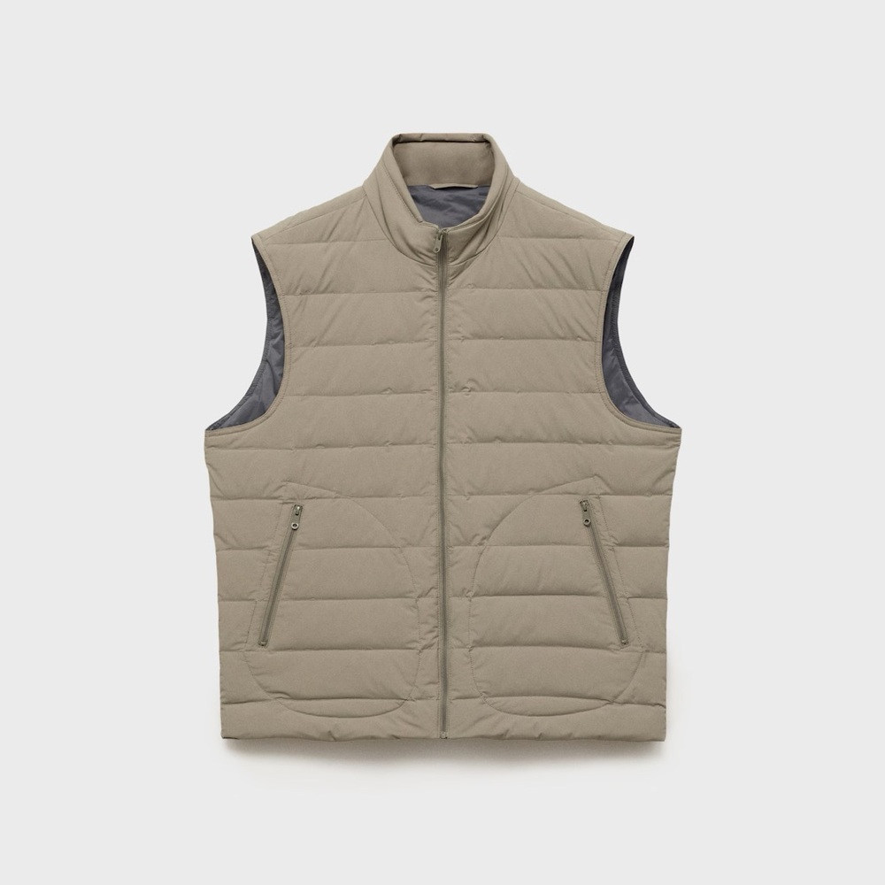 QUILTED VEST WITH DOWN AND FEATHER FILLING